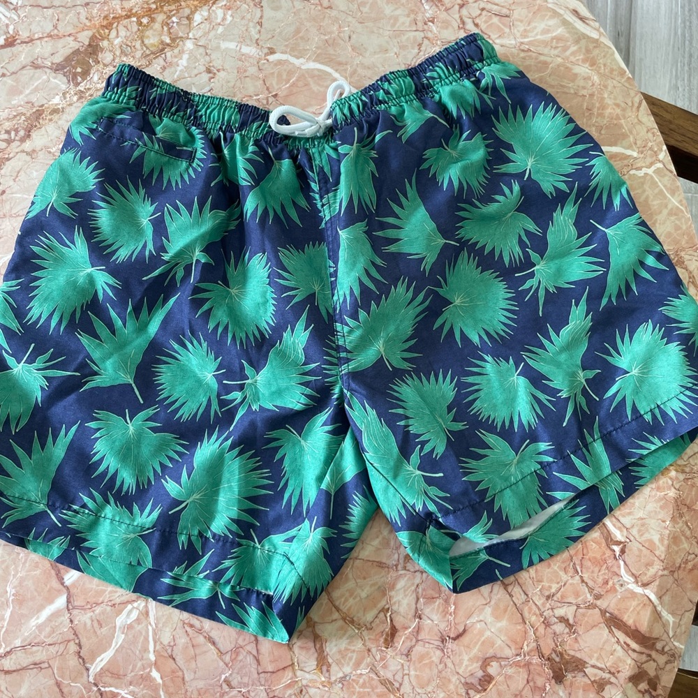 Men’s swim trunks palm bathing suit shorts size M